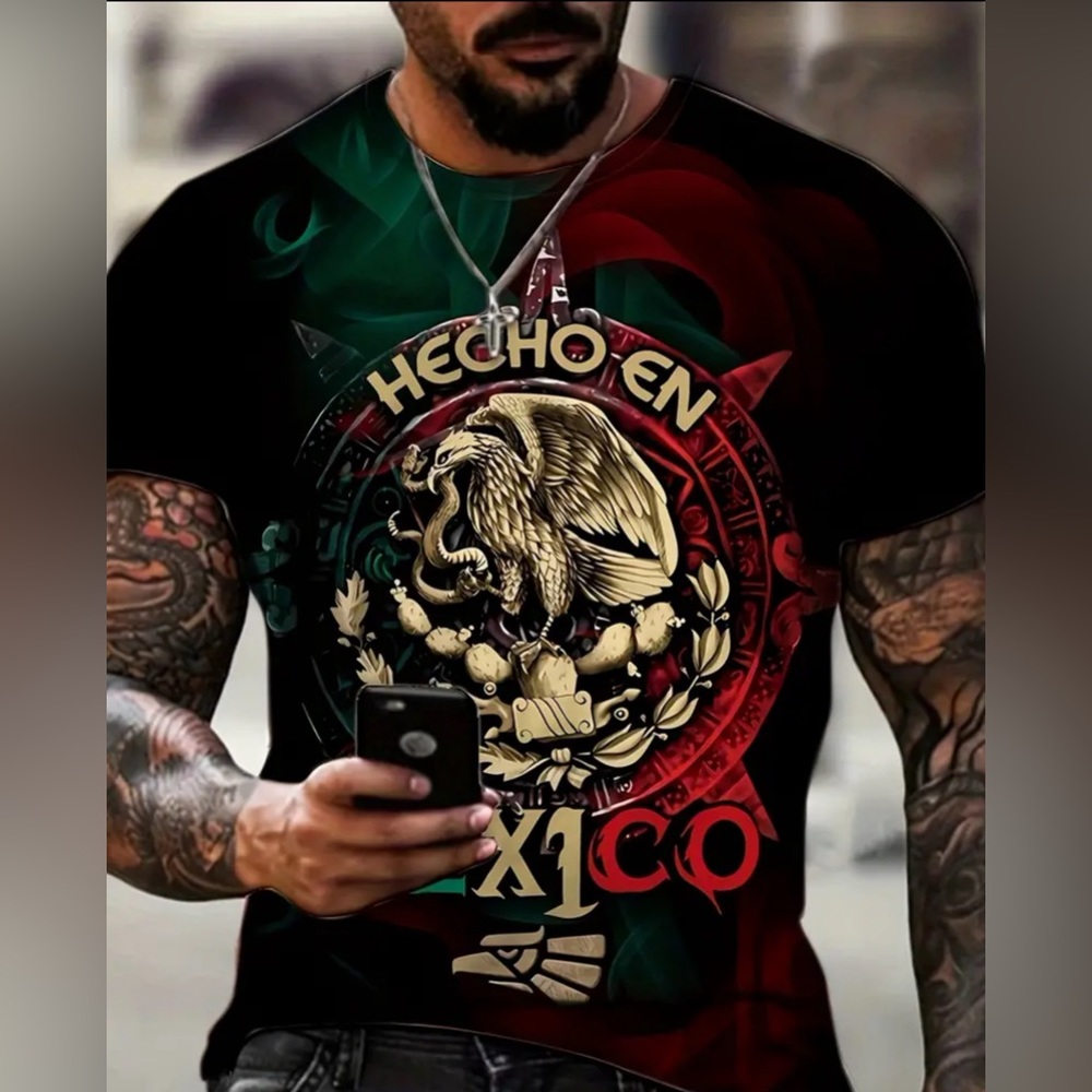 Men's Graphic Crew Neck Active T-shirt Summer Comfortable Casual T-shirts Men's